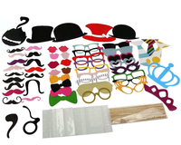 Kit d'accessoires photo pour cocktail, couronne, barbe, lunettes, masque, étoile, lèvre, cupcake, chapeau, étiquette, panneau, cravate, pour mariage, remise de diplôme, anniversaire, fête, événement