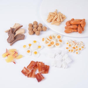 ของเล่นจำลองอาหารพลาสติกขนาดเล็ก อุปกรณ์ประกอบฉาก DIY ปู ไข่ <span class=keywords><strong>ขา</strong></span>ไก่ กุ้ง - Product Image 4