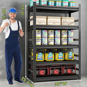 Estantes de almacenamiento de metal de acero para comestibles y supermercados Light-Goods Display <span class=keywords><strong>Rack</strong></span> Standing Shelf Units - Product Image 5