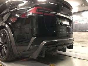 Lèvre de pare-chocs arrière en fibre de carbone pour <span class=keywords><strong>Tesla</strong></span> Model <span class=keywords><strong>X</strong></span> 75D <span class=keywords><strong>90D</strong></span> P90D 100D P100D 16-18 - Product Image 2