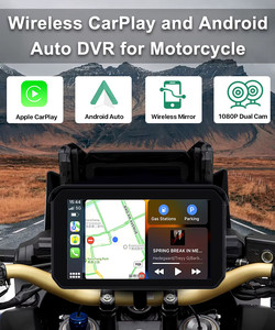 GAYINTT5インチモーターサイクルCarplayDVRダッシュカム1080P防水カメラディスプレイポータブルGPSナビゲーションワイヤレスAndroid Auto - Product Image 6