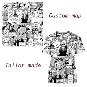 Camiseta 3D Personalizada para Hombre, Manga Corta, Transpirable, Absorbe la Humedad, Diseño Floral para Adolescentes, Impresión de Logotipo Personalizado - Product Image 5
