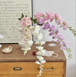 <span class=keywords><strong>Jacinthe</strong></span> de fleurs artificielles en soie bleue de haute qualité pour la décoration de la maison - Product Image 3