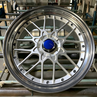 Jantes en alliage forgé RSII RS2 Retro, finition argentée, rebord usiné, rivets, jantes profondes 17-22'', 5x112 5x120 5x114.3 pour BMW M3 M4, Benz, Audi