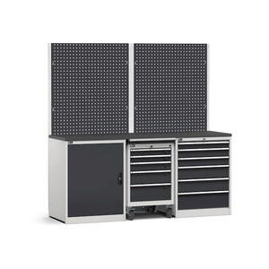 Mueble de taller modular Fami GARAGE103 con tapa de goma, 2041x695x2000mm - Product Image 1