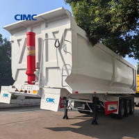 CIMC LINYU 4 essieux arrière benne Semi remorque 40-100 tonnes Cargo camion à benne basculante remorque en forme de U à vendre