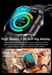 K57 PRO Smartwatch 1,96 Pulgadas Pantalla Táctil Completa Espera Larga 400 MAh Fitness BT Llamadas Reloj Inteligente Compatible Android IOS - Product Image 5