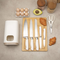 Ensemble de couteaux de cuisine Offre Spéciale de haute qualité Couteau de chef à manche creux en acier inoxydable avec bloc de couteaux