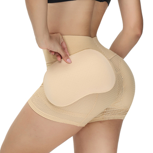 Braguitas bóxer de control de abdomen con almohadillas de esponja, realzadoras de cadera, faja moldeadora de cintura alta sin costuras, realzador de glúteos, lencería sexy - Product Image 1