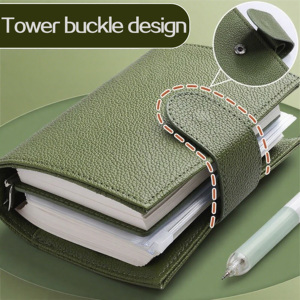 Carnet à spirales magnétique en cuir A7, ultra épais, <span class=keywords><strong>240</strong></span> pages, agenda de voyage portable, logo personnalisé - Product Image 4
