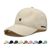 Gorra de Béisbol Beige al por Mayor con Bordado, 6 Paneles, Transpirable, Ajustable, Color Sólido, Logotipo Personalizado, Gorra de Béisbol en Blanco