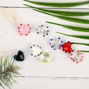 Murano Lampwork <strong>Glass</strong> Loose <strong>Beads</strong> Valentine Heart <strong>Beads</strong> for Jewelry Making - Product Image 4
