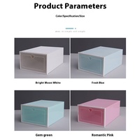 Grande boîte à chaussures en PP transparente épaissie en usine Armoire de rangement de finition multicouche Organisateur de chaussures pliant pour usage domestique