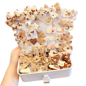 1 Bộ Phụ Kiện Tóc Cho Bé Gái Gấu Nâu Hoạt Hình Kẹp Tóc Ngọt Ngào Cho Trẻ Em Kẹp Tóc Thời Trang Kẹp Tóc Cho Bé Đội Đầu - Product Image 1