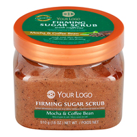 Label privé café curcuma fruits vitamine C E soins de la peau exfoliant hydratant blanchissant sel de la mer morte sucre corps visage gommage