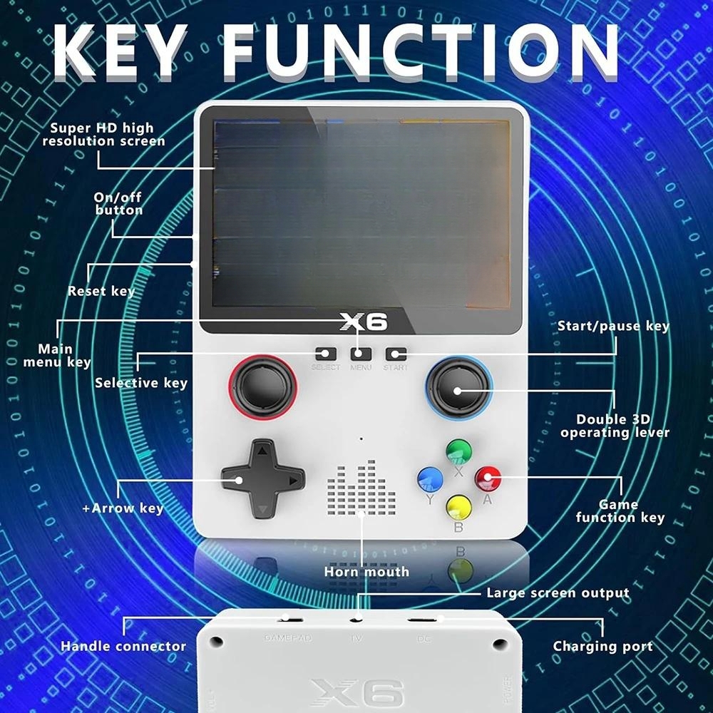 Mini Console Rétro 6 En 1 Avec Porte-clés – 26 Jeux Classiques Intégrés, 99 Niveaux Chacun, Cadeau Super Sympa Pour Enfants
