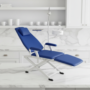 Hochey เก้าอี้ทันตกรรมไฟฟ้าเคลื่อนที่ MT-Z104เก้าอี้ทันตกรรมแบบพกพาวัสดุกังหันสีน้ำเงินวัสดุ PU ได้รับการรับรองคลาส II - Product Image 1