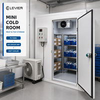 Mini-chambre froide pour le stockage de viande et de poisson avec unité de condensation refroidie par air et système de réfrigération compact
