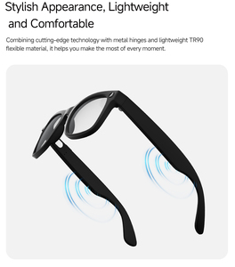 <span class=keywords><strong>Lunettes</strong></span> intelligentes <span class=keywords><strong>RayBan</strong></span> Meta Style AI avec câble de charge, assistant IA ChatGPT, enregistrement vidéo 8MP, <span class=keywords><strong>lunettes</strong></span> de voyage et d'affaires - Product Image 4
