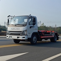 Camion benne à crochet FAW Foton 4x2 léger pour le nettoyage urbain et les services de collecte des déchets résidentiels