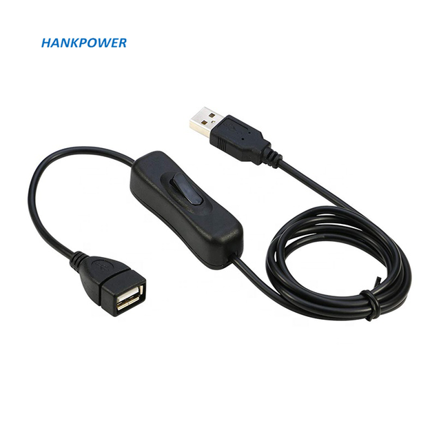USB Switch Extension Cable USB a Male to Female Power Cable With Switch for Fan Car Massage Pad Extension Cable
