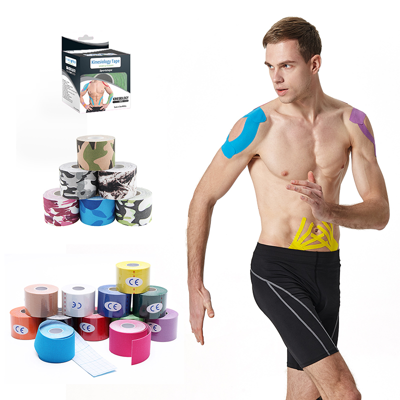 Sport Sicherheits therapie elastische Baumwolle 5cm x 5m Muskel physiotherapie Orthopädie Unterstützung Baumwolle Kinesiologie Sport band