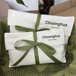 QMS Custom Natural Canvas <b>Envelope</b> Bags with Logo Reusable Cotton <b>Envelope</b> Bags for School Work Daily Life Women's <b>Envelope</b> Bag - Product Image 1