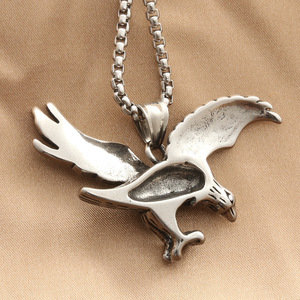 Yunnique – collier avec pendentif aigle en acier inoxydable pour hommes, Design géométrique rétro, 280159 - Product Image 2