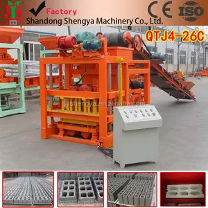 Qtj4-26c macchina per la produzione di mattoni di cemento fondazione automatica blocco di mattoni ad incastro macchine per mattoni di cemento