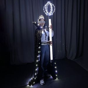 Cetro de diamante blanco LED KTV varita de hadas <span class=keywords><strong>campo</strong></span> de flores brillantes pelo capa brillante barra corona para <span class=keywords><strong>boda</strong></span> Pascua novedosos-regalos - Product Image 1