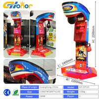 Machine de jeu de boxe à pièces d'arcade électronique d'amusement de rue poinçonneuses de langue anglaise fer en métal