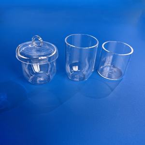 Usine personnalisée Cuarzo silice fondue claire 14 24 <span class=keywords><strong>33</strong></span> 36 pouces <span class=keywords><strong>creuset</strong></span> de fusion de quartz avec couvercle pour four à tubes de laboratoire - Product Image 3