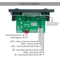Modul Pemutar MP3 Nirkabel Dekoder MP3 Radio FM Papan Mikrofon