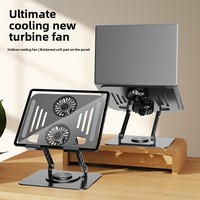 Support pour ordinateur portable en acier allié, pliable et rotatif, avec ventilateur de refroidissement ultime, réglable en hauteur, vente directe usine, best-seller