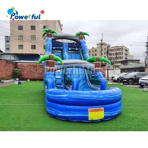 Tobogán Acuático Inflable Comercial con Forma de Palmera, Tobogán Inflable con Piscina - Product Image 2