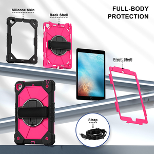 เคสกันกระแทกสำหรับเด็ก พร้อมขาตั้งหมุนได้ 360 องศา และสายสะพายไหล่ สำหรับ iPad 6/5 Gen Pro 9.7 2017 2018 OEM ODM - Product Image 3