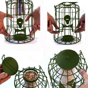 Stokta çift kafes <span class=keywords><strong>Metal</strong></span> aksesuarları ile büyük açık bahçe kuş besleyici Pet kafesleri - Product Image 2