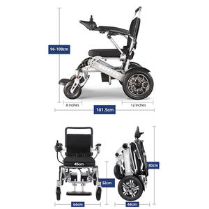 Nueva Silla de Ruedas Eléctrica de Lujo 2024 de Aluminio Todoterreno Plegable Portátil para Viaje con Control Remoto para Adultos con Discapacidad - Product Image 3