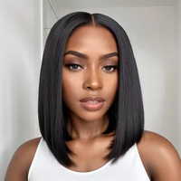 4x4 2x6 Wig bob depan renda Wig rambut manusia # 1B warna rambut Vietnam mentah produk jual Panas 2024 penjual Henan Beli banyak