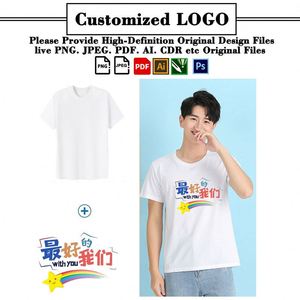 Plain Wholesale Digital Print Logo Brand Cotton T-Shirt for Promotion Business Gift Custom Sublimation T Shirts - Product Image 2