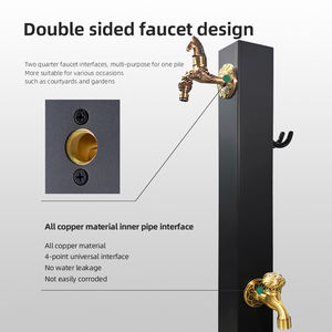 Villa Courtyard <span class=keywords><strong>Robinet</strong></span> antigel en acier inoxydable <span class=keywords><strong>Robinet</strong></span> d'arrosage en cuivre de jardin <span class=keywords><strong>Colonne</strong></span> de <span class=keywords><strong>robinet</strong></span> double face extérieure - Product Image 2