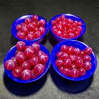 HanYu prix usine 5mm 6mm 7mm 8mm étoile rubis corindon #5 rubis sphère boules de rubis en vrac