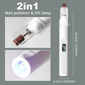 Máquina Eléctrica 2 en 1 para Uñas y Lámpara UV Recargable, Pulidora Portátil de Uñas, Lima Eléctrica para Manicura, Gel y Acrílico - Product Image 6