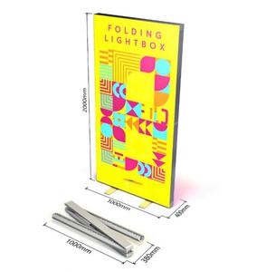 ป้ายไฟ LED แบบพับได้ ดีไซน์ใหม่ สำหรับงานแสดงสินค้า โฆษณา ผ้าพิมพ์ลายสองด้าน - Product Image 2