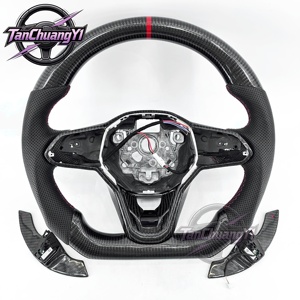 Volante de Fibra de Carbono de Diseño Nuevo Personalizado para Volkswagen VW <span class=keywords><strong>Golf</strong></span> <span class=keywords><strong>8</strong></span> MK8 GTI <span class=keywords><strong>Golf</strong></span> <span class=keywords><strong>GTE</strong></span> 2020-2021 - Product Image 1