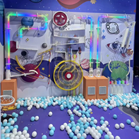Exposition du Musée des Sciences, jeux interactifs de balles murales, jeux sensoriels de balles avec musique, son et lumière pour aire de jeux intérieure