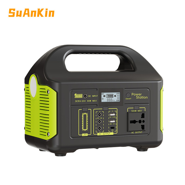 OEM Mini 300W/500W AC Output Portable Power Station Modified Sine Wave LiFePO4 Battery Solar Generator Wholesale