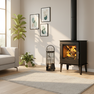 Chimenea <span class=keywords><strong>de</strong></span> <span class=keywords><strong>Leña</strong></span> para Interiores <span class=keywords><strong>de</strong></span> Tamaño Pequeño, Estufa <span class=keywords><strong>de</strong></span> <span class=keywords><strong>Leña</strong></span> que Ahorra Espacio <span class=keywords><strong>con</strong></span> Diseño <span class=keywords><strong>de</strong></span> <span class=keywords><strong>Puerta</strong></span> <span class=keywords><strong>de</strong></span> Vidrio - Product Image 5