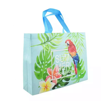 Sacs fourre-tout à impression couleur personnalisée, film OPP laminé, sac à provisions réutilisable à pression ultrasonique PP non tissé