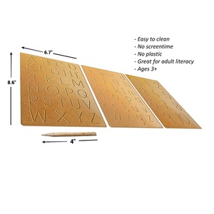 Planche d'écriture en bois personnalisée pour enfants, matériel montessori lumineux islamique, vente en gros - Product Image 5